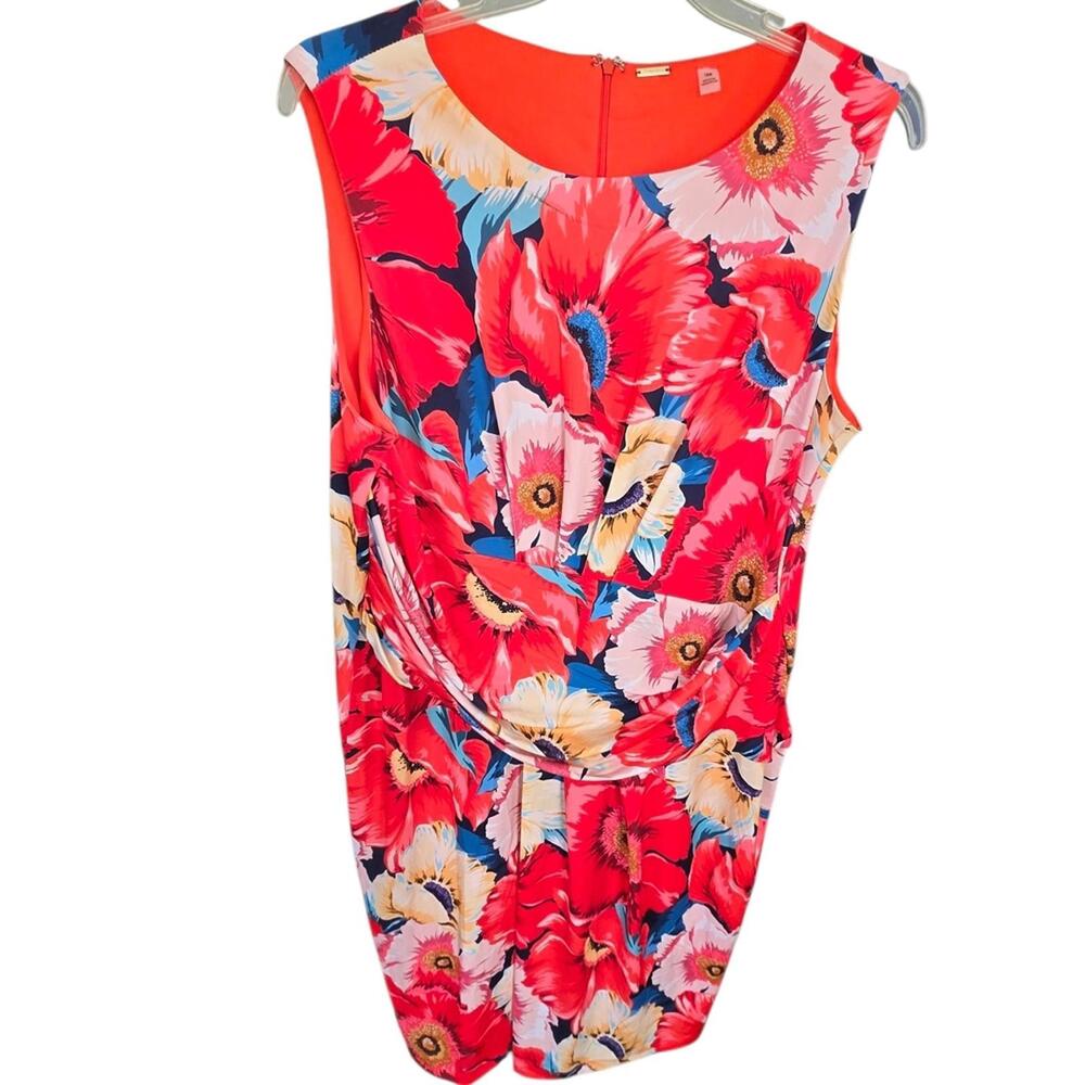 Tahari Floral Sleeveless Sheath Dress‎